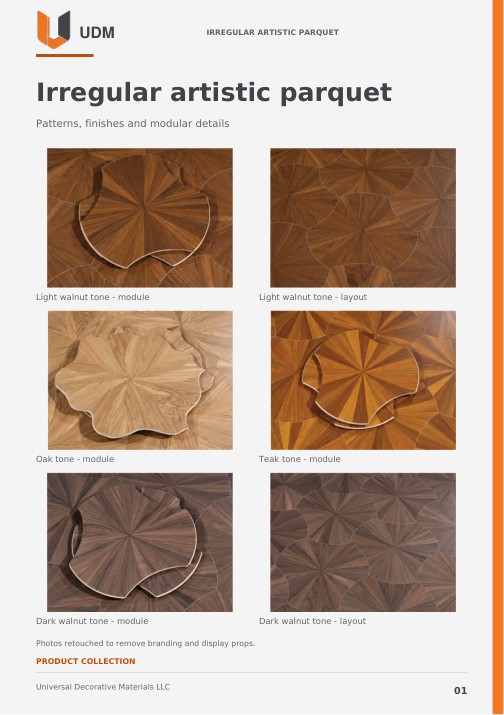 Preview of the UDM irregular artistic parquet catalog